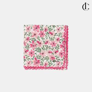 엘케이트 여자 손수건 플라워 두건 면 커치프 패턴 쁘띠스카프 LDR195