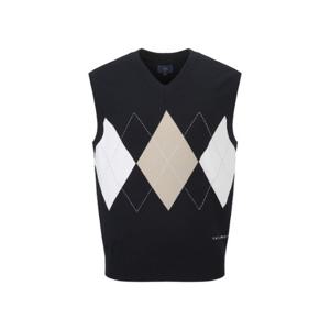 캘러웨이골프조끼 LQS CMSO24S305_NA 남성 봄 아가일 니트 베스트