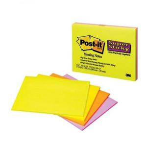 3M 포스트잇 강한 점착용 6845 SSP 4색무지 45매 3m 3m포스트잇 포스트잇 인덱스 플래그 점착메모지 접착메모지 메모지 노트