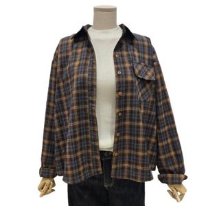 [에이지도르]체크 크롭 셔츠(ALFIAUB105)