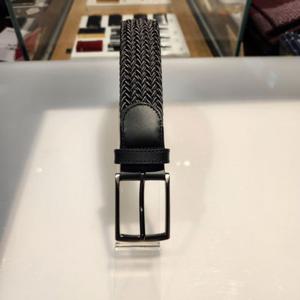 [듀퐁셔츠] TE5FMBTBA115TBK 브로이어 소가죽 남성 블랙 수동 비죠 웨빙 벨트(선물추천) TE5FMBTBA115