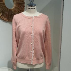 르피타 HC06 레이스 테잎 배색 가디건(핑크) L254BKTA53