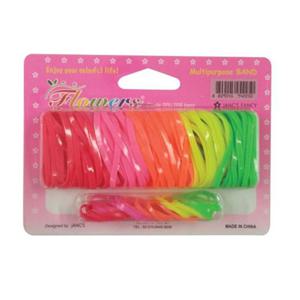 머리끈 짱짱한 고무줄 형광 3P 튼튼한 밴드 대용량