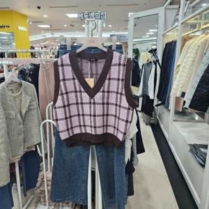 수스 DP01 체크조끼 S254BVTA59