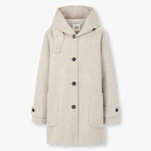 톰보이  핸드메이드 후드 울혼방 하프코트 (9175411981)