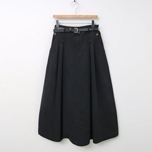 [샵앤][샵앤] 여성 뒷밴딩 투턱 간절기 면100 롱 스커트 DGB-WSK