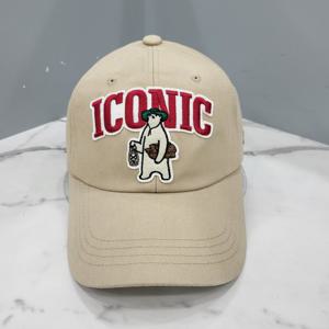 [지프]JP1GCU048 베이지 아이코닉 곰와펜 볼갭 야구모자_SC