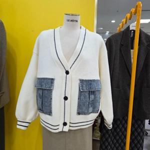 르피타 DP01 데님 포켓  가디건 L254BKTB51