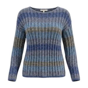 [페이지플린]라운드넥 스팽글 그라데이션 롱 니트 F5CKN507