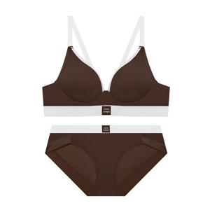 드리밍 볼륨 노와이어 햄팬티 세트_초코브라운