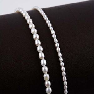 시후주얼리 천연양식진주 3.5mm 6mm 밥알진주목걸이 NS054N 천연양식진주목걸이 화이트진주목걸이 담수진주목걸이 3mm진주목걸이