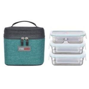 스텐락 도시락 세트 런치박스 찬합 직사각 소 3단 스텐도시락 직장인도시락 학생도시락 점심도시락 소풍도