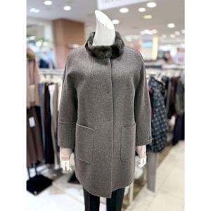 소고 세이브존01 밍크 카라넥 울 하프 코트 TI4HA10_BR