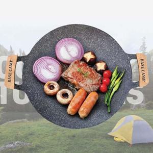키친 캠핑 그리들 38cm 대형 무쇠 우드 그리들 고기불판 구이판 불판 냄비 캠핑그리들 캠핑용품 바베큐불판 바베큐고기불판