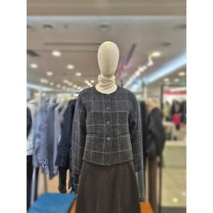 부루앤쥬디 세이브존03 부루앤쥬디 노카라 체크 코트 AGBBRLHM003BA