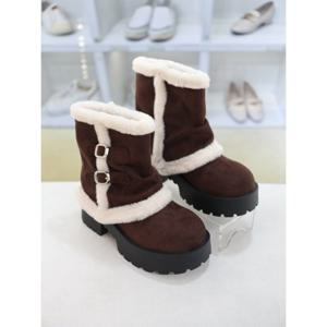 [코디엘루]기모안감 퍼트리밍 여성 겨울 부츠 6cm CDMD500989