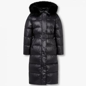 디태처블 폭스퍼 트림 롱 다운 점퍼 7155417006