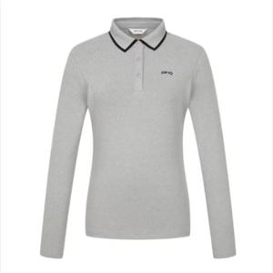 [핑골프]여성 카라 배색 포인트 긴팔 티셔츠 121E3TO052