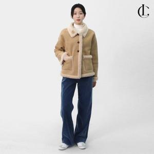 엘케이트 여자 겨울 캐주얼 양털 스웨이드 페이크 무스탕 자켓 LNNT014