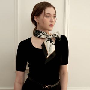 [엘르(스카프)]베니마차 실크 방도 스카프 SE549S306