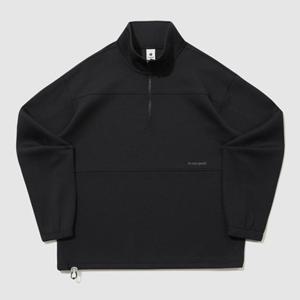 [르꼬끄] 남녀공용 쿠션지 루즈핏 하프집업 QR123LFS13_BLK QR123LFS13