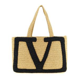 발렌티노 비바슈퍼스타 크로셰 라피아 라지 쇼퍼백 W2B0S10QET