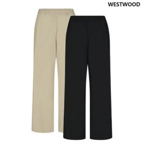 [웨스트우드]여성 기본 와이드 밴드팬츠_WP1WTPT512