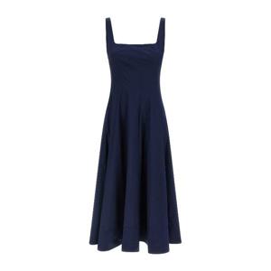 스타우드 스퀘어넥 코르셋 패널 미디 원피스 R26R2305PO NVY