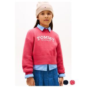 [타미힐피거칠드런] 로고 립 스웨트셔츠 (T42G0WWO370GT1) 3T 16세 (T42G0WWO370GT