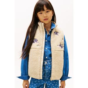 [타미힐피거칠드런] 타미힐피거 키즈 T42G0QVT370GT1 플로럴 자수 테디 패딩 베스트 T42G0QVT370GT1