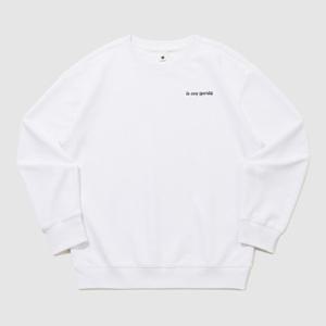 [르꼬끄] 백그래픽 루즈핏 맨투맨 QR123LFS22_OWT QR123LFS22