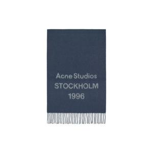 26 SS 아크네 남성 블루 와이드 로고 스카프 261129M150019