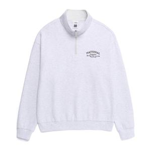 내셔널지오그래픽 N261USW922 론트라 그래픽 세미오버핏 하프집업 맨투맨 OATMEAL