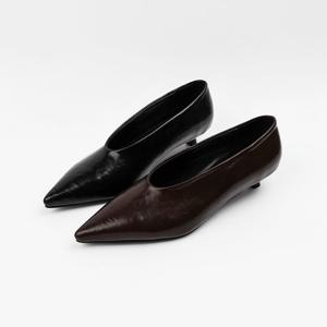 [신난다슈] 여성 구두 펌프스 힐 3cm 2종 여자 스틸레토 정장 구두 발편한 키튼힐 SO261516