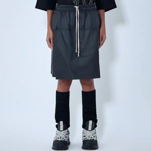 26 SS 몽클레어 x 릭오웬스 드로우스트링 미디 킬트 쇼츠 블랙 MU01F2B01 M8114 999