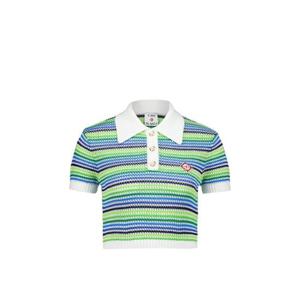 카사블랑카 스트라이프 버튼 업 폴로 셔츠 WSP26KW136201