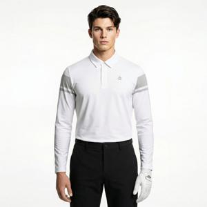 [먼싱웨어] 남성 하이브리드 긴팔티셔츠 화이트 MR121MTL15