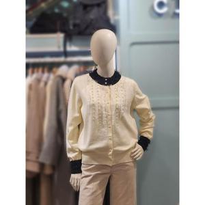 클리지 세이브존03 클리지 레이스진주 배색 가디건 AQCO1WKC02A