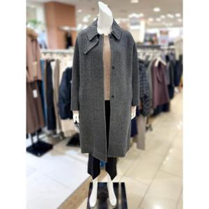 소고 세이브존01 울 혼방 하이넥 헤링본 롱 코트 TH4HA13(1)