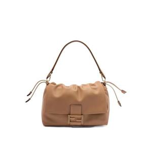 펜디 맘마 바게트 로고 장식 개더 라지 숄더 백 8BR834AQ0DF19P8