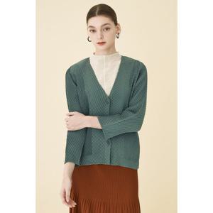 [요이츠](택가 278000원)[요이츠] 사선 와플 플리츠 가디건_YH09WRPCD01