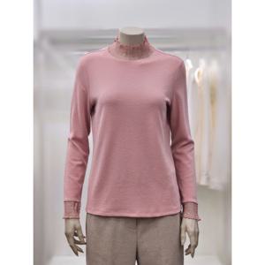 [프렐린]RTP261S12 시스루 배색 하이넥 티셔츠