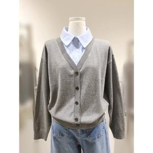 [비지트인뉴욕]셔츠 레이어드 가디건 VC3LS24