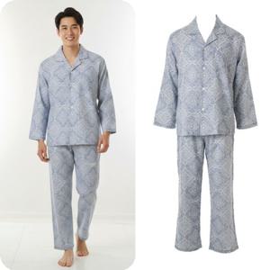 [와코루 란제리] 남성잠옷 베이직하고 화사한 나염 간절기용 긴팔잠옷 파자마 (WPA2514M) WPA2514M