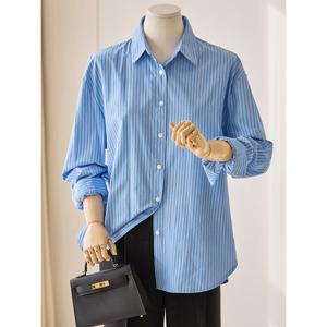 [커스텀에이블]내추럴 루즈 스트라이프 셔츠_T2602BL019A