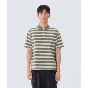 스노우피크 SNOWPEAK APPAREL 코튼 스트라이프 폴로 티셔츠 (S25MMFPS49) Vintage Khaki S25MMFPS49VK 337729