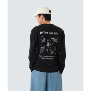 스노우피크 SNOWPEAK APPAREL 기어 그래픽 맨투맨 (S26SMFHT56) Black S26SMFHT56BK 337532