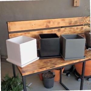 모던 도기 사각 화분 C0110 18x18x18cm