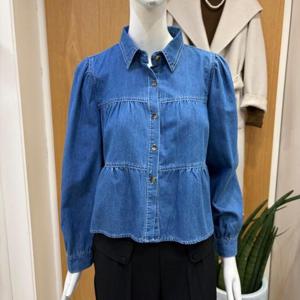 클리지 DP01 미니셔링 청 블라우스 CQ2WBL06