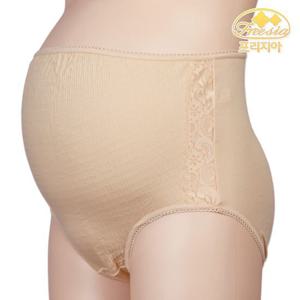 [프리지아]임부 팬티 국내생산 링글 레이스 5매 세트 XL